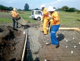 Concrete foundation works